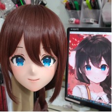 (GLA043)Customize Character'! Female/Girl Resin Full/Half Head With Lock Anime Cosplay Japanese Animego Kigurumi Mask